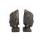 6.25" Black Antique Finish Metal Buddha Bookends, 2ct.
